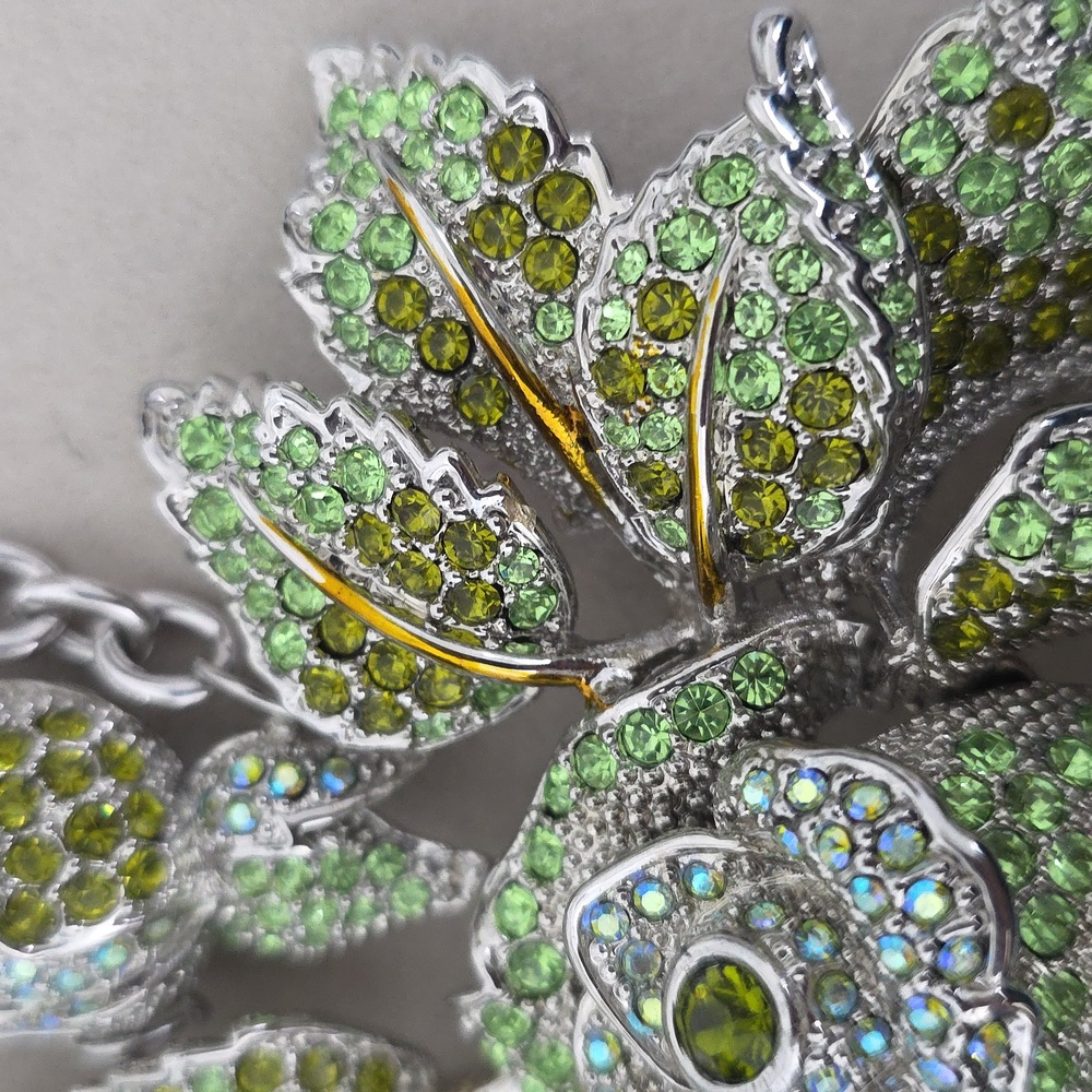 Large Statement Rose Flower Pendant Necklace Stun… - image 5